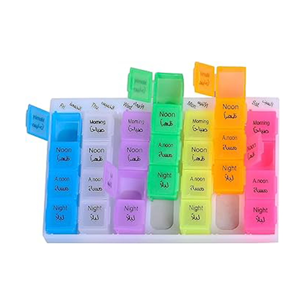 Voxx Weekly Pill Organizer – 4 Times a Day (28 Compartments)