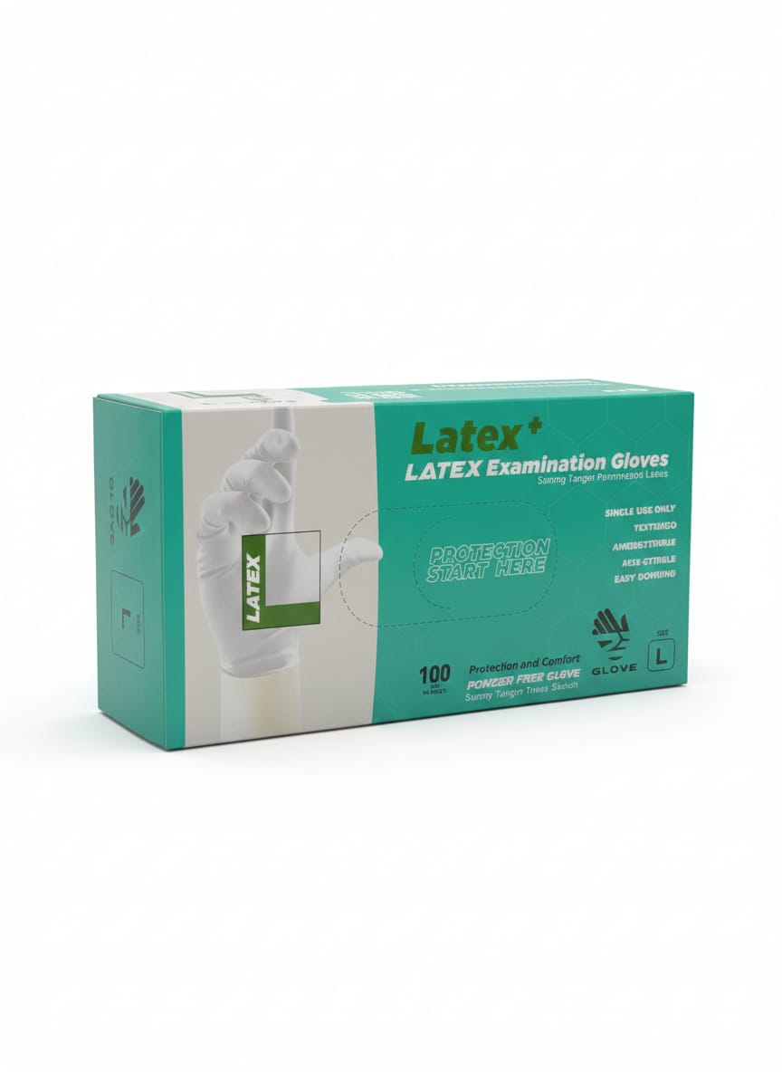 Latex Examination Gloves – 100 Pieces (Large)