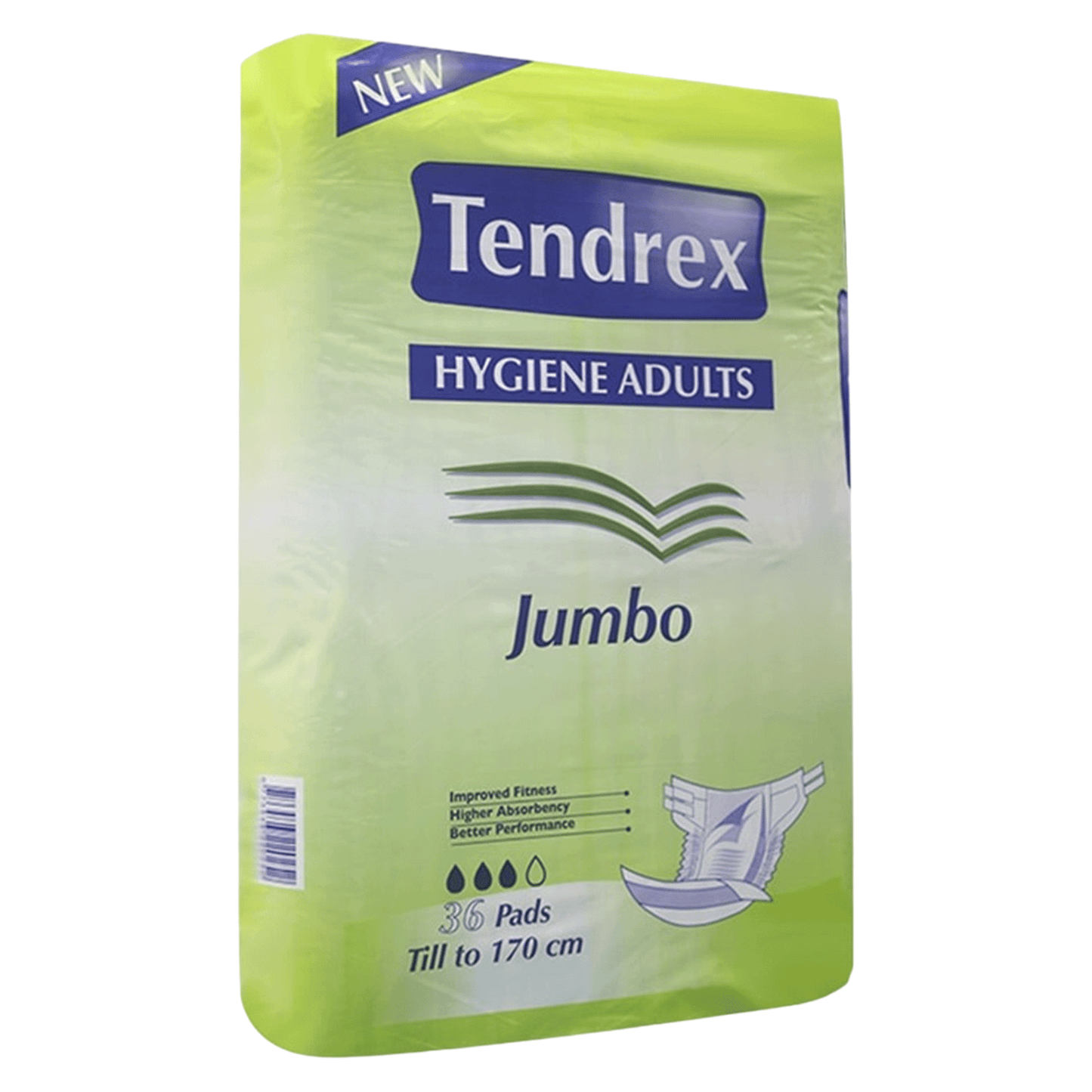 Tendrex Adult Diapers – Large – 36 Pieces (Up to 170 cm)