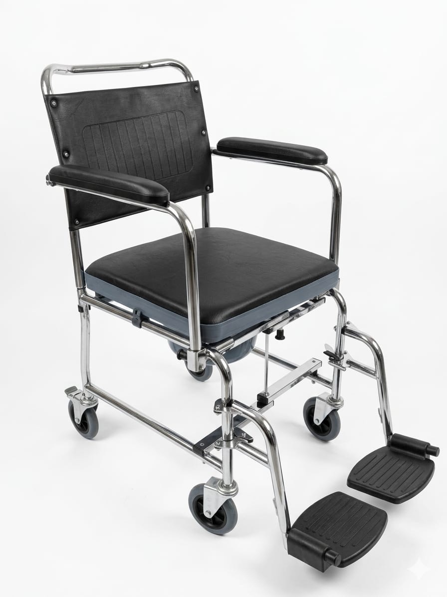 KY689 Medical 2-in-1 Wheelchair & Commode – Practical and Comfortable