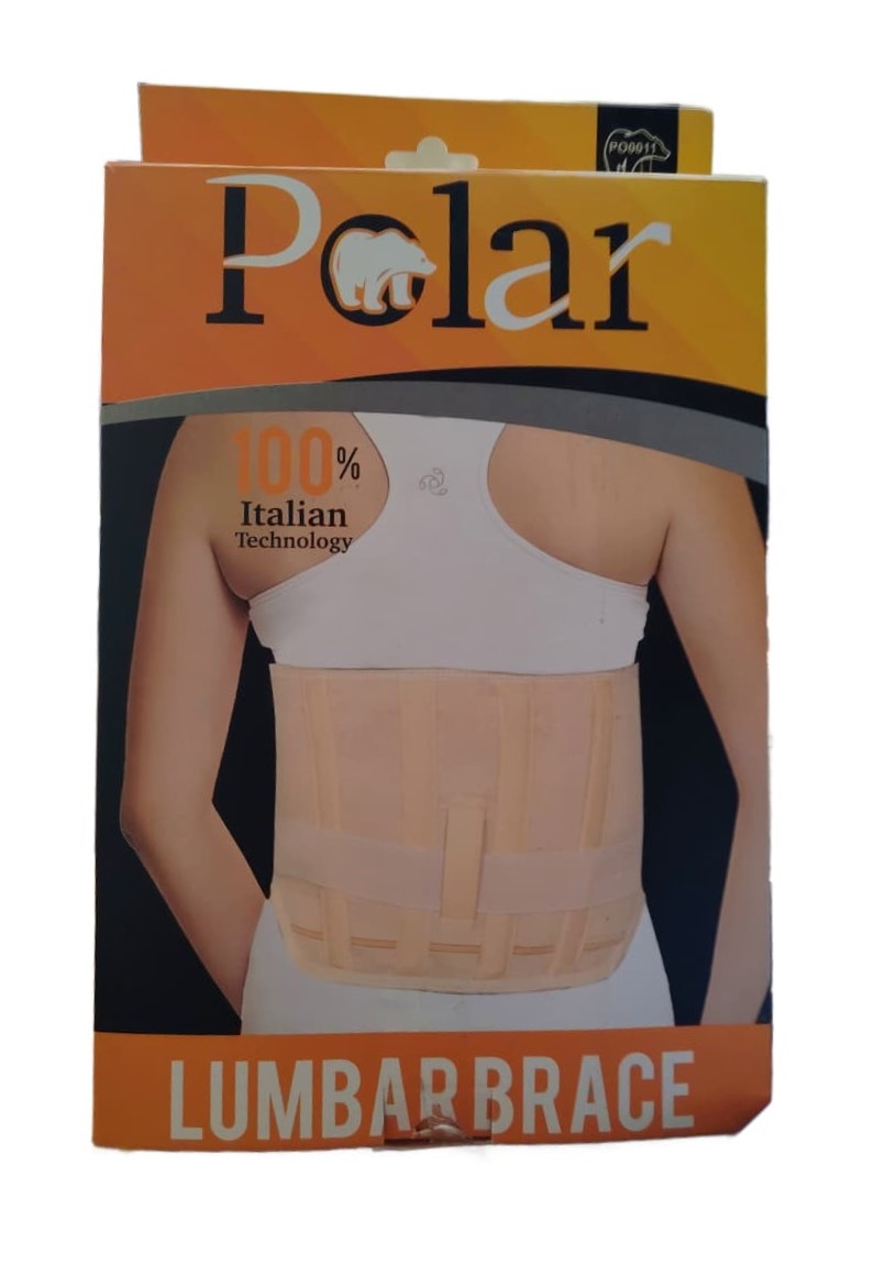 XL Polar Lumbar Brace Medical Back Support – 100% Italian Technology with 4 Lumbar Bars