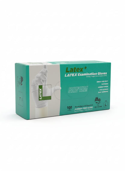 Latex Examination Gloves – 100 Pieces (Large)