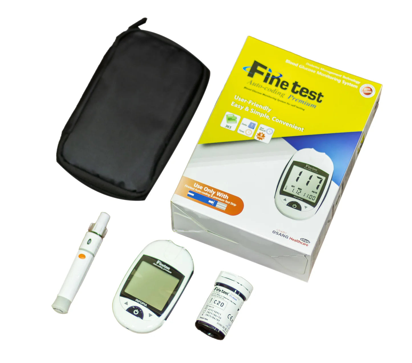 FineTest Auto‑Coding Premium Blood Glucose Monitor